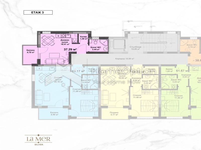 Апартаменти ново строителство в Слънчев Бряг - La Mer Silver Residence 1 и 2